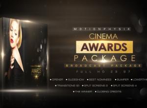 AE模板-大气梦幻粒子奥斯卡奖奖评选活动颁奖典礼晚会包装 Cinema Awards Package