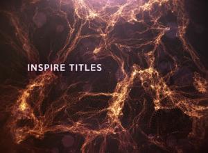 AE模板-电影史诗粒子流动背景文字宣传片头 Inspire Titles