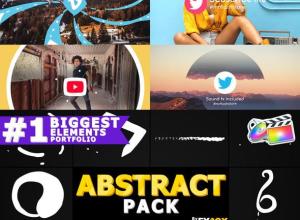 FCPX插件-卡通液体抽象图形预设logo动画