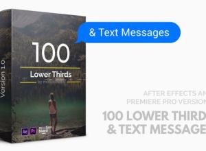 AE模板+PR预设100种文字标题字幕条动画预设100 Lower Thirds and Messages