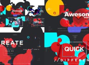 AE模板-时尚多彩图形遮罩排版宣传 Colorful Typographic Promo