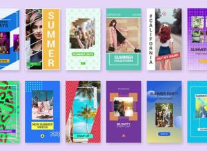 PR模板 时尚INS旅行记忆事件竖屏视频包装 Summer Instagram Stories