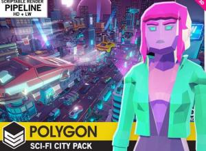 Unity低多边形科幻城市资源包POLYGON - Sci-Fi City Pack v1.18