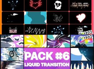 FCPX插件-卡通液体流动转场过渡文字标题MG动画预设