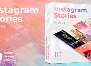AE模板-手机竖屏时尚宣传INS视频广告新媒体片头Instagram Stories Pack V2