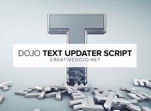 快速文本样式编辑修改AE脚本 CreativeDojo Dojo Text Updater v1.0
