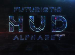 AE模板-未来派科技感HUD英文字母表动画 Futuristic HUD Alphabet