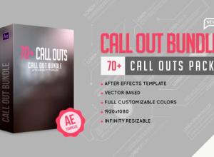 AE模板-70个现代呼出指示线信息标题动画包Call Out Bundle