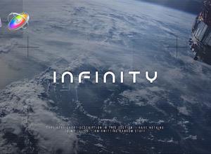 FCPX模板-科技感信号故障视频图片展示片头 Infinity