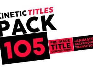 PR预设-105种动感文字标题排版转场动画 Kinetic Titles Pack