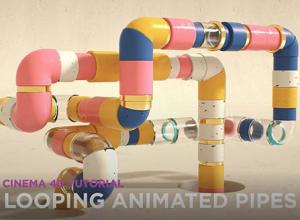 循环管道动画制作Octane渲染C4D教程含工程