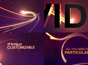 AE模板-流动粒子光线拖尾logo动画宣传片头Flowing Light Streak