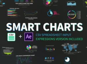 AE模板-智能信息数据统计CSV图表动画 Smart Charts CSV Infographics