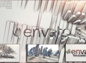 AE模板-优雅E3D建筑蓝图三维标志logo动画Elegant 3d logo