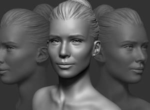 ZBrush雕刻逼真女性角色面部教程