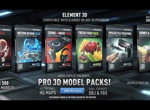 12组VideoCopilot-E3D模型纹理贴图材质预设合集