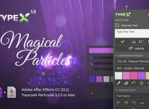 AE模板+脚本-魔法圣诞节粒子文字标题动画 Magical Titles