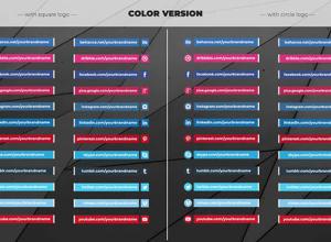 FCPX插件-社交媒体链接字幕条动画预设 Social Media Links