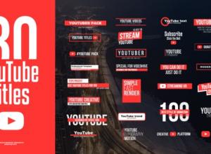 FCPX插件-30组网络动态文字标题动画 YouTube Motion Titles