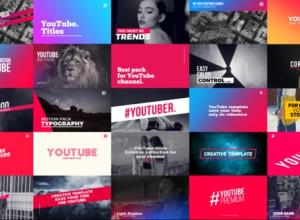 FCPX插件-25组时尚网络文字标题字幕动画预设 YouTube Titles Pro