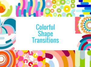 AE模板-儿童搞笑快乐彩色形状过渡MG动画视频转场Colorful Shape Transitions\AE