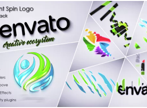 AE模板-优雅旋转企业标志logo动画Elegant Spin Logo