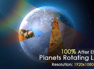 AE模板-地球星球旋转动画 Planet Rotating