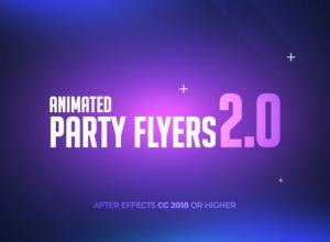 AE模板-竖屏海报宣传包装动画片头Animated Party Flyers 2.0