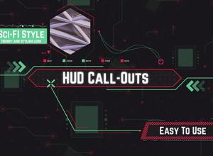 AE模板-科幻标题注释信息呼出标注指示线宣传片包装Call-Outs