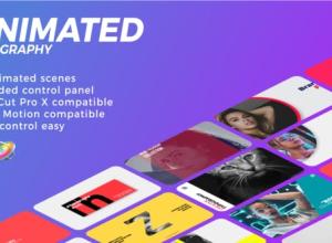 FCPX插件-10组时尚创意文字图片排版字幕动画预设