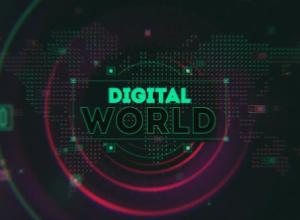AE模板-时尚设计科技感Logo开场动画 Digital World Opener