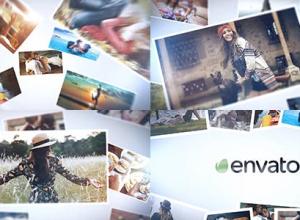 AE模板-干净优雅空间感照片相册Logo片头 Elegant Photo Logo