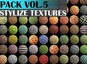 309张程式化纹理包常用贴图材质 Stylized Texture Pack – VOL.5