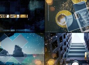 AE模板-金银色粒子文字幻灯片开场 Gold & Silver Slideshow