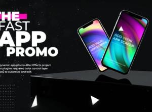 AE模板-时尚手机APP快速展示动画Fast App Promo