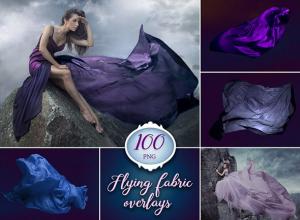 100个婚纱大片裙摆拖尾丝绸飘纱叠加合成PNG图片素材