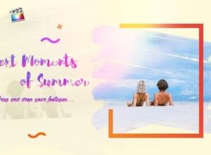 FCPX模板-画笔涂抹遮罩旅游照片相册幻灯片图片开场片头