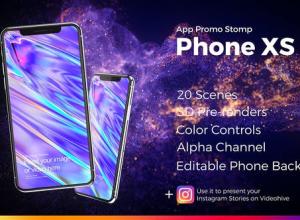 AE模板-iPhoneXS手机APP动画宣传快闪片头