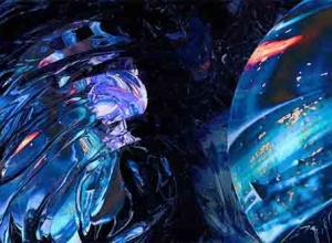 C4D/PS抽象发光玻璃物体Cinema 4d教程