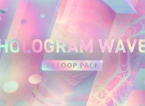 10个抽象梦幻虚拟音乐会迪斯科Vj循环背景视频素材 Hologram Wave Vj Loop Pack