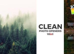 FCPX模板插件-图片切换简洁Logo动画 Clean Photo Openers – Logo Reveal