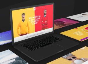 AE模板-苹果笔记本电脑网站介绍宣传片头 Website Promo On Macbook Device – Animated Mockup