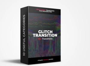 PR模板-95+锐化马赛克滑动分裂拉伸小故障过渡转场特效预设