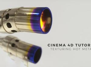 Octane渲染器模拟排气管金属燃烧纹理C4D教程+双语字幕