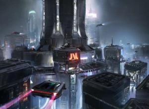 未来科幻城市景观概念图PS绘画教程 Gumroad – Environment Concept Art – Cityscape