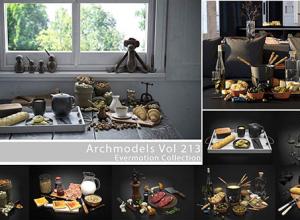 食物美食餐具3D模型 Evermotion – Archmodels Vol.213