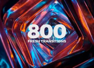 AE模板-800个缩放扭曲粒子光效干扰笔刷水墨图形遮罩切割视频转场预设