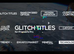 PR预设-10组小故障标题动画Glitch Titles for Premiere Pro