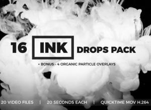 16个水墨烟雾特效动画视频素材 Ink Drops Pack