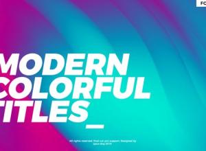 FCPX插件-22个现代时尚彩色文字标题排版动画预设